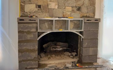 Studs are supported by the block joints.