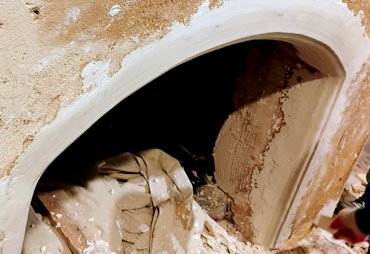 Color plaster fireplace in McLean, Virginia