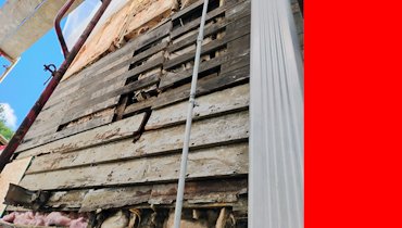 two additions built over the years that leaked and rotted