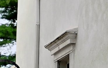 new flashing over the front door trim