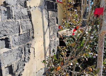 The old blocks are badly deteriorated in Marshall, Virginia.