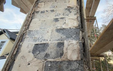 stucco failed to bond