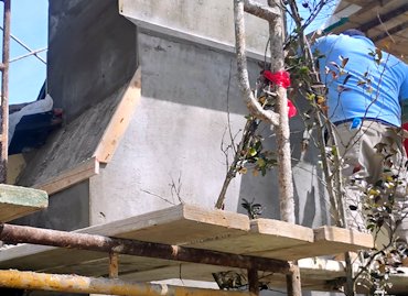 The bottom of the band is terminated with our weep stop.