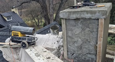 heater on the scaffold.