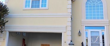 Everything is wrapped up, covered up, and taped off.