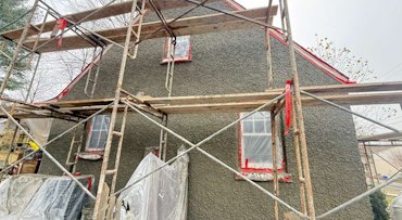 View of the finished wall.