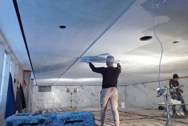 veneer plaster basecoat and evened out the butt joints