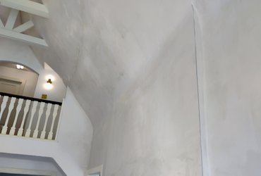 Curves like this side wall are impossible with drywall in Falls Church, Virginia