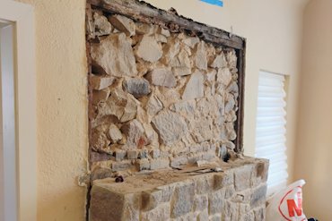 The arch is formed using PVC (plastic) trim.