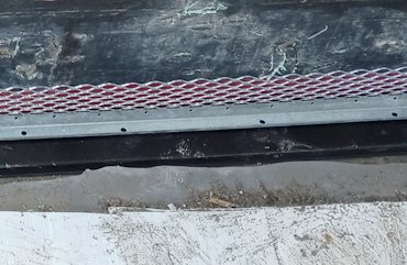 Weeps are used at the bottom of the wall.