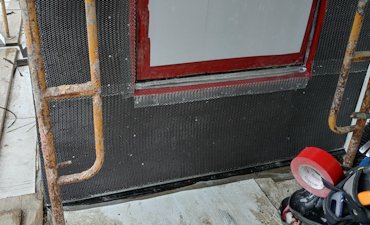 Self furring metal lath.