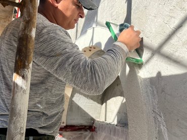 stucco plaster in Harpers Ferry, West Virginia.