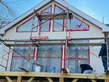 stucco project finished in Arlington, Virginia.