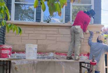 new Spanish tile roof.