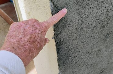 basecoat for recoating is cement and coarse sand.