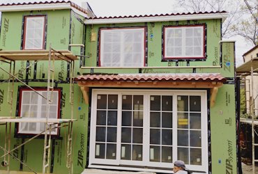 New stucco addition in Washington, DC.