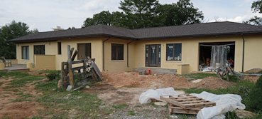 REAL color cement stucco in Culpeper County, Virginia.