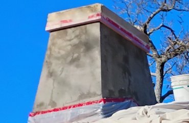 Drip band on the chimney.