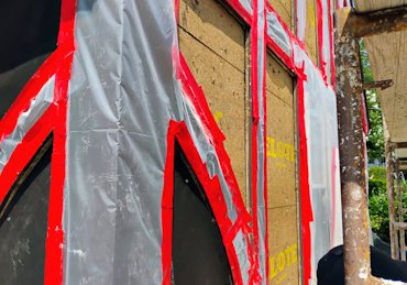 stucco failed because the lath was nailed to celotex in Bethesda, Maryland.