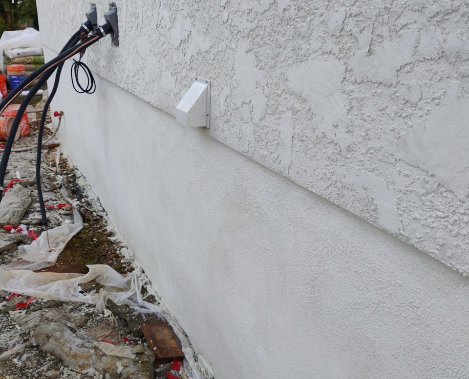 Stucco looks better
            than parging