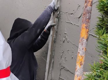 We finished the repairs with no styrofoam, but cement mortar and a synthetic finish.