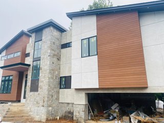 New modern color stucco house in McLean, Virginia