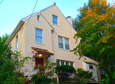 stucco on this Spanish Style House in Washington, DC