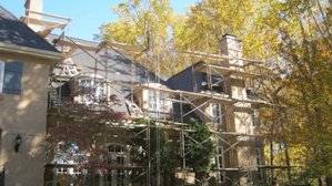EIFS torn off and replaced with stucco in McLean, Virginia. Color is a custom color from EXPO