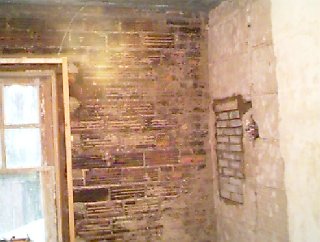 loose plaster
        removed