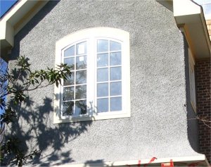 Stucco on new house