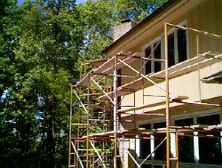 Other side scaffolded up