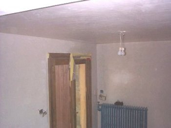 Finished plaster foyer