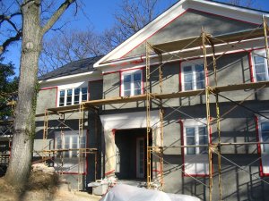 Stucco on old house