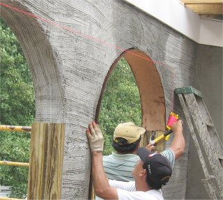 string line used to straighten the arch