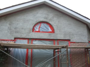 Lath and scratch coat