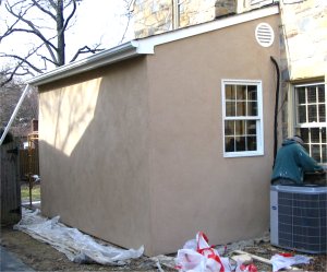 Stucco addition in Alexandria, Virginia