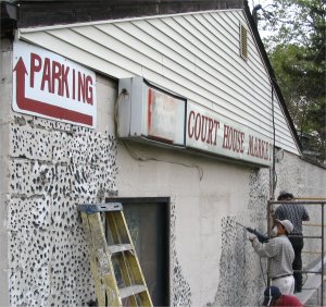 bonding stucco to painted block or brick.