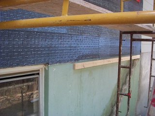 decorative band I'm making to cover the edge of the old stucco