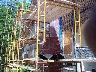 Old portland cement stucco stripped off wood lath