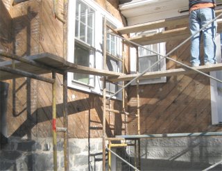 old stucco removed