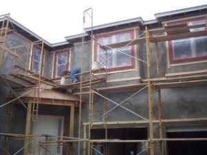 The window surrounds will be finished with white Milestone