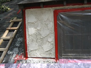 Stucco dormer