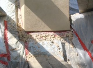 new aluminum flashing before the stucco.