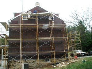 Stucco addition on this circa 1804 farmhouse