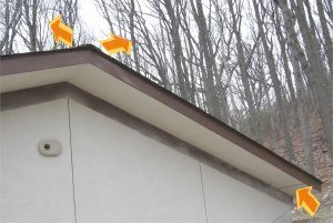 soffit vents in the stucco