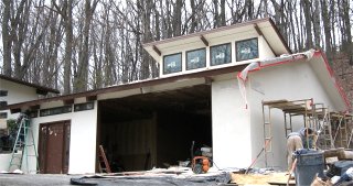 A view of the finished garage