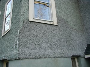 Patch is done by cutting a crooked line
