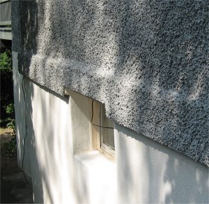 Pebble dash stucco replaced