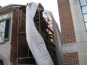Heat tent goes up