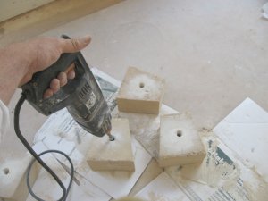 Holes drilled in real keystone